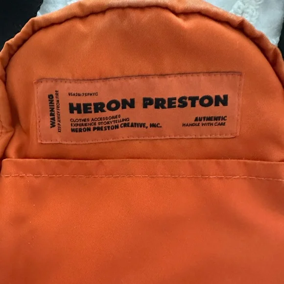 Heron Preston Crossbody Bag Orange/black Nylon Bags